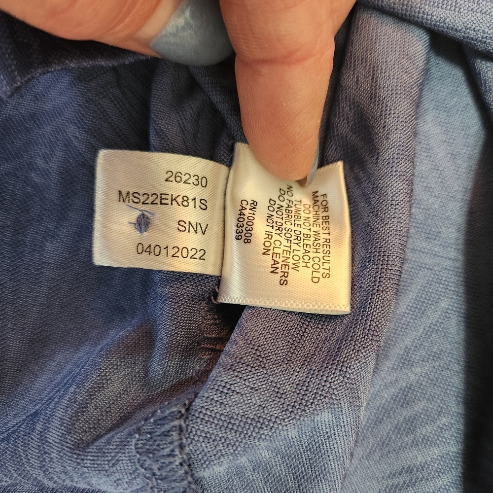 Peter Millar Polo Subtle Leaf Pattern Navy "P Est… - image 5